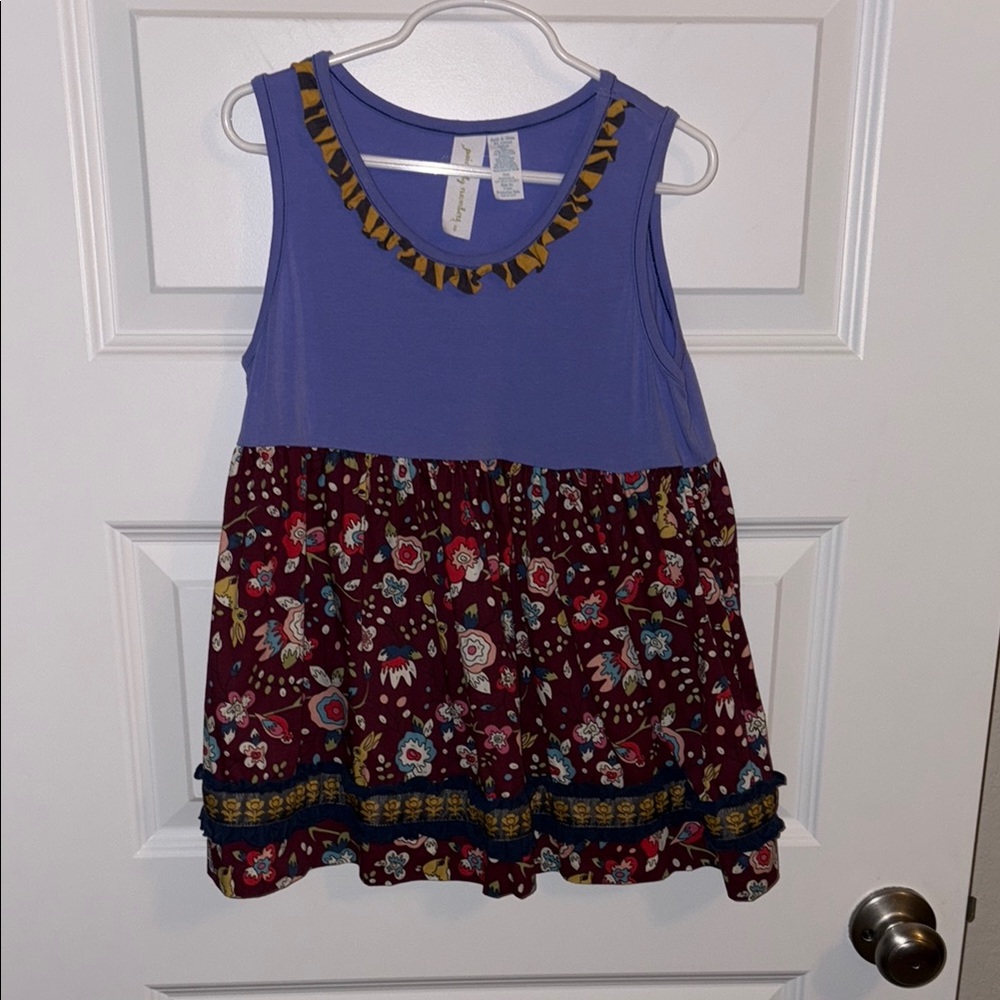Floral Kids Sleeveless Top - Purple and Red
